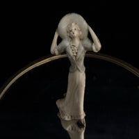 Thumbnail for Celluloid Miniature Lady Figurine – Art Deco 1920s Style Woman in Blue Hat– 4”1