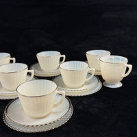 Thumbnail for Macbeth Evans American Sweetheart Monax Milk Glass Tea Set 6 Cups Saucers Creame12