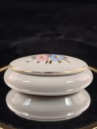 Thumbnail for Pâte MPA de Limoges France Oval Trinket Box Jewelry Casket Floral Gold Trim see3