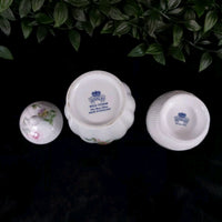 Thumbnail for Aynsley porcelain Wild Tudor 2 set of Lidded Jar & Candle Holder Bone China Made6