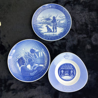 Thumbnail for Royal Copenhagen 3 Blue Plates –Carlsberg Collectibles Denmark Set   1977, 1991 7