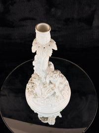 Thumbnail for Antique German Volkstedt Porcelain Cherub Candlestick 10