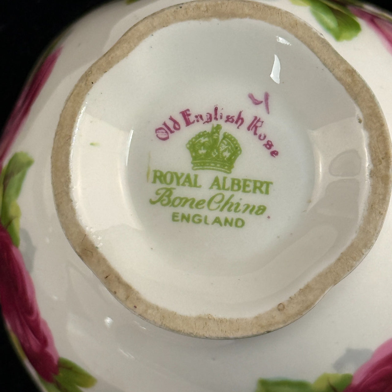Pink Royal Albert Old English Rose Trio x2 & Serving Plate Bone China England12