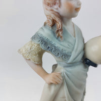 Thumbnail for Signed A. Belcari Girl with Dog Vase Capodimonte Italian Porcelain 7