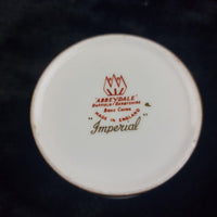 Thumbnail for Abbeydale Imperial Bone Good China England Lidded Trinket Box Gold Red 2.5