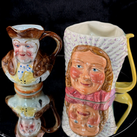 Thumbnail for Fieldings Pickwick Ware Mrs Bardell & Character Jug England Hand Painted de Pair0