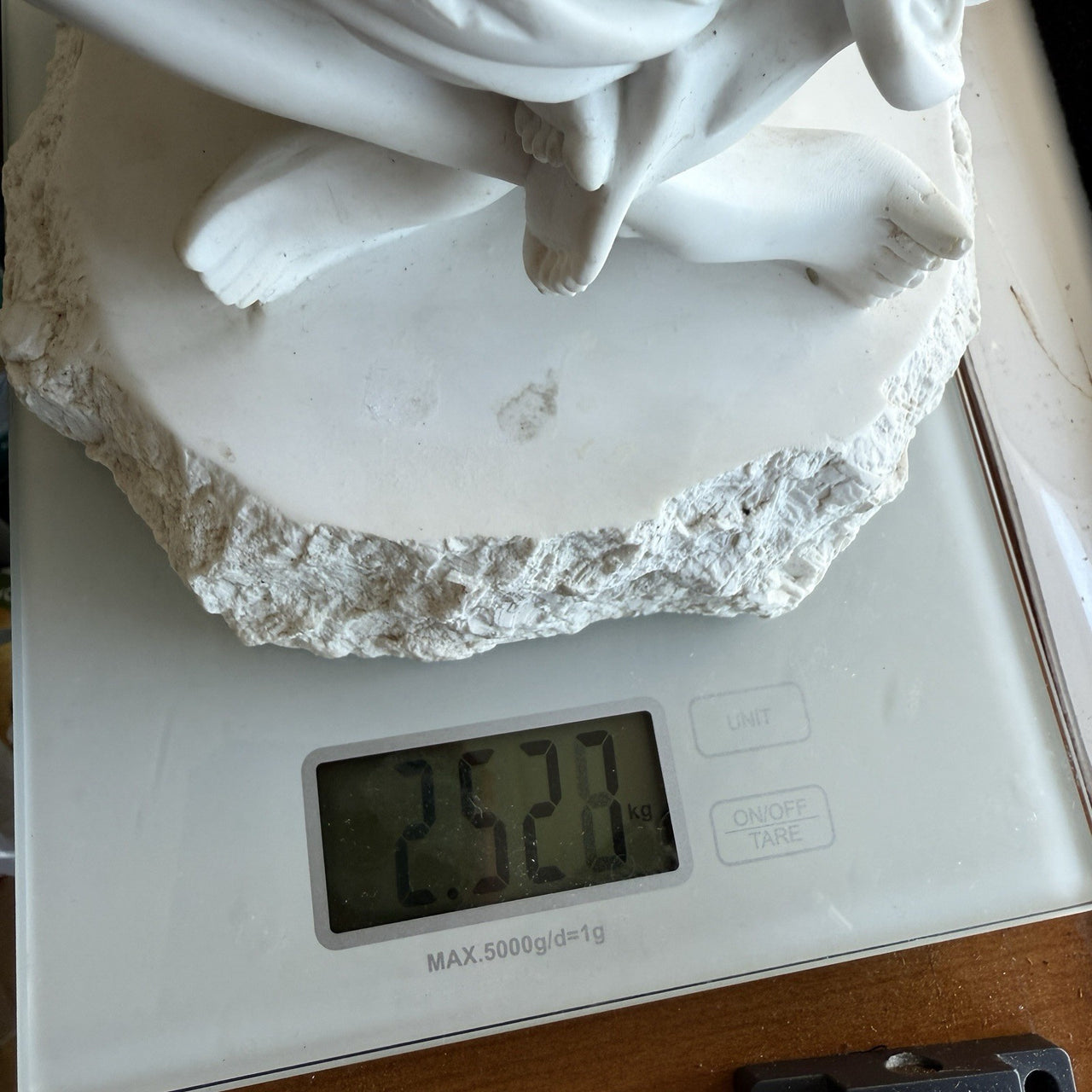 Holy Family Statue Sculpture - Signed/Marked  - White Alabaster/Resin Compos 19913