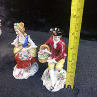 Thumbnail for Antique Porcelain Victorian Figurine Pair 5