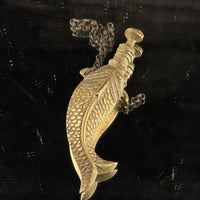 Thumbnail for Antique Brass Fish Snuff Box Perfume Bottle with Chain Handcrafted China   10