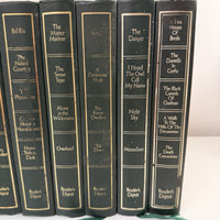 Thumbnail for Reader’s Digest Condensed 1980s Books Set x9 Green Leatherette Bookshelf Deco3
