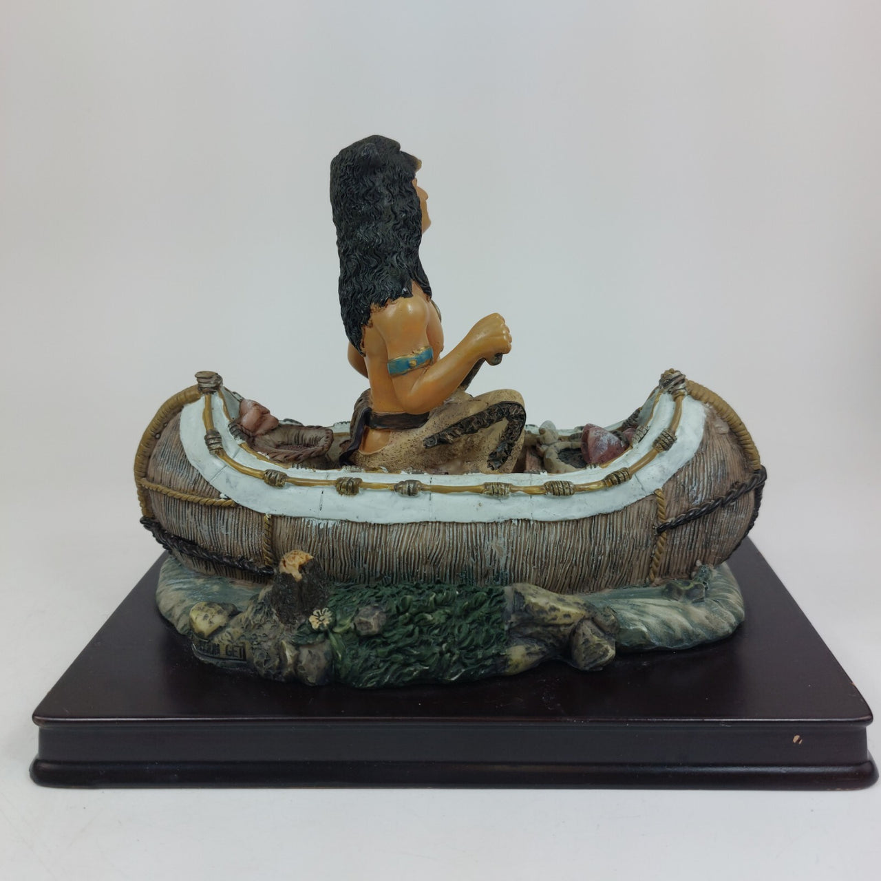 Academy Native American Canoe Sculpture Figurine Collectible 6.5" United States8