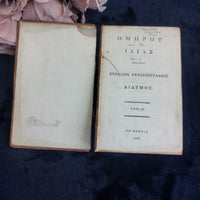 Thumbnail for Iliad Homer Greek 1800s Leather Bound Volume II Worn Antique Book0
