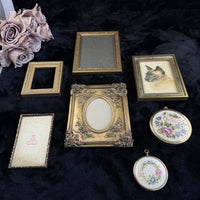 Thumbnail for Set of 7 Vintage Brass Ornate Gold Tone Picture Frames (moseley ware metal 19802