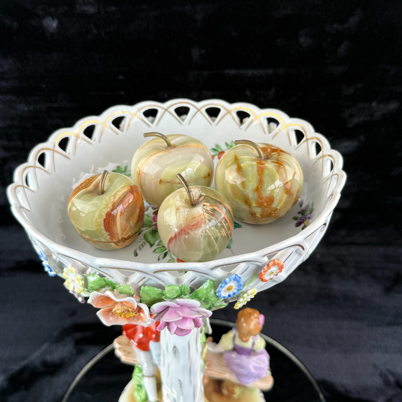 Rare Antique 13" Von Schierholz Porcelain Centerpiece Sculpture Bowl -see pics10
