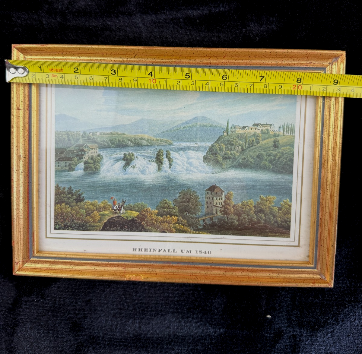 Classic Landscape Art Set Charming Cottage and "Rheinfal um 1840 Set of 3 Large10