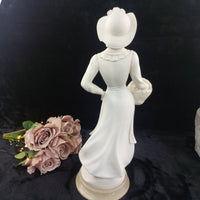 Thumbnail for Studio Bessi G. Lady Figurine Signed Resin, Country, hat damaged 17
