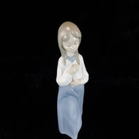 Thumbnail for NAO by Lladró 'Girl in Prayer' Figurine (1990) girl with a ribbon bookcase figur3