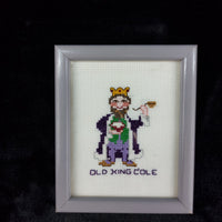 Thumbnail for Old Vintage King Cole Cross Stitch -Framed Nursery Rhyme Art 5