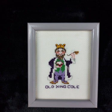 Old Vintage King Cole Cross Stitch -Framed Nursery Rhyme Art 5