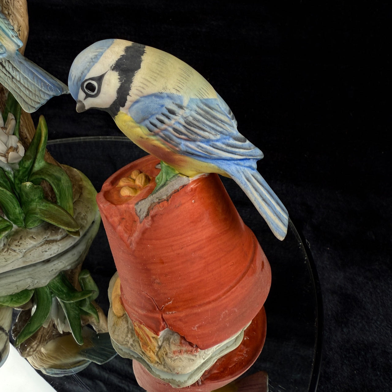 Alfretto Porcelain Tit Blue Bird Figurines Set of 2 Collectors Series 7" Medium.9