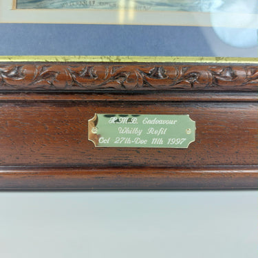 Framed 3D Art H.M.B. Endeavour  Refit Handcrafted  Signed by Freeman Whitby1