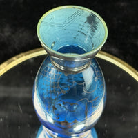 Thumbnail for Schott Zwiesel Blue Glass Vase Florida Design Heinrich Löffelhardt Vintage 5”8