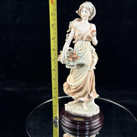 Thumbnail for Giuseppe Armani Florence Fresh Fruits Lady Figurine 14” Italy Home Decor 1987 .15