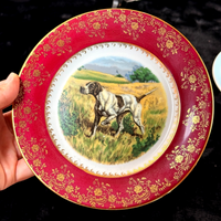Thumbnail for Odette Degrain Delorge Limoges France Hunting Dog Plates Set of 3 8