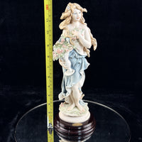 Thumbnail for Giuseppe Armani Spring Florence Lady Flowers Figurine 0181C Italy HomeDecor 199212