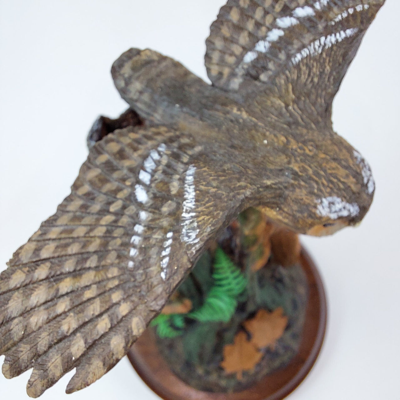 Merlin Collection Owl Figurine on Tree Decorative Stump Collectible Statue Art d7