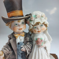 Thumbnail for Vintage 1982 Giuseppe Armani Florence Italy Bride and Groom Figurine Statue.15