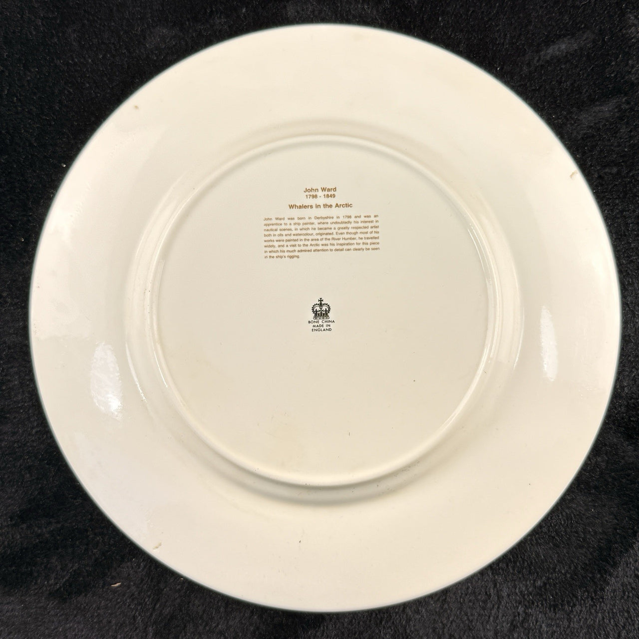 John Ward China Bone Plates Set of 2 Whalers & Return to Harbour Nautical Ship4