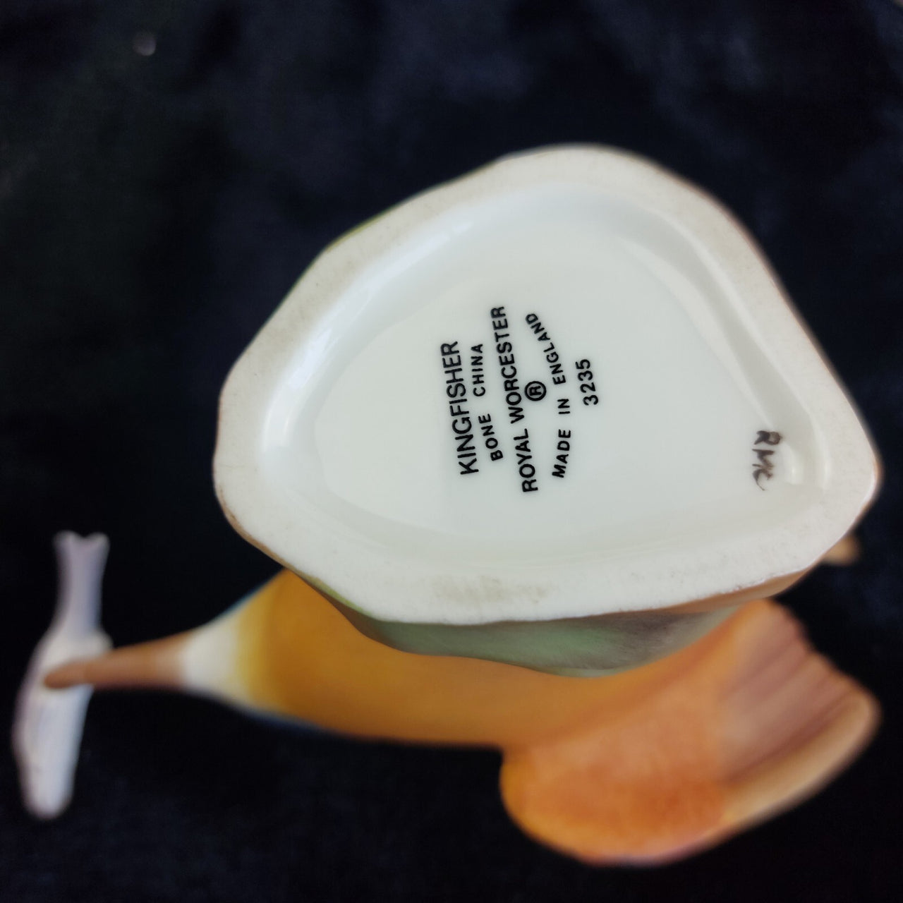 Royal Worcester Kingfisher & Thrush Bird Figurines England ceramic repaired6