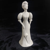 Thumbnail for Art Deco Style White Porcelain Lady with Umbrella Figurine 11