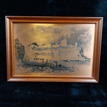 Copper Engraving Art Tynemouth Castle & Bathing Place7