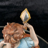 Thumbnail for Tyche Bauer Lady Figurine on Couch Painted Hand Porcelain 8