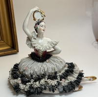 Thumbnail for Very Dresden rare Lace Porcelain Dancer Figurine marked ART Germany see the pic13