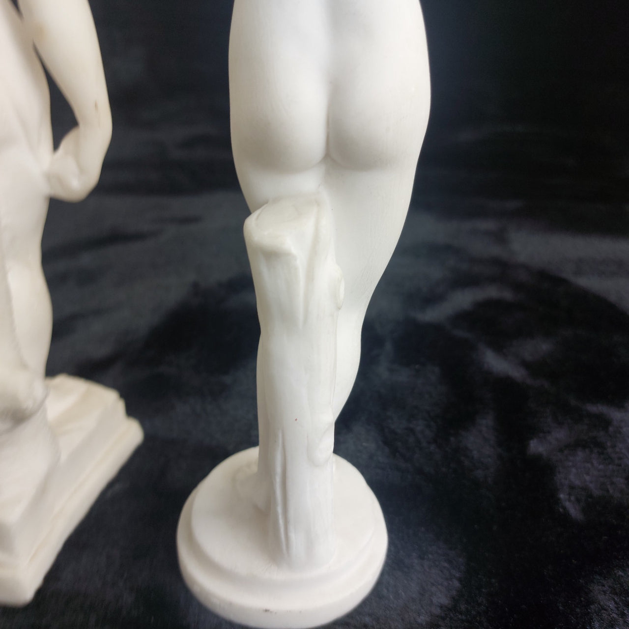 Michelangelo David & Female Nude Sculpture Pair – 9.5" Resin Greece Statue White11
