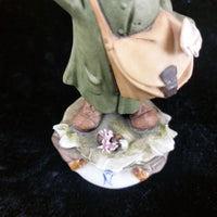 Thumbnail for Young with Postman Letter Capodimonte Porcelain Figurine by G. Pezzato see pics4