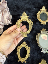 Thumbnail for Victorian-Style Miniature Gold Color Plastic Frames Set of 7 Frame Set deco wall12