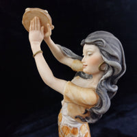 Thumbnail for Giuseppe Armani Florence lady Figurine 14in Gypsy Semi Nude bohem decor4