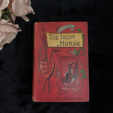 1871  Ballantyne The Iron Horse Book Good Red Decorated Railway Adventure Rare 0