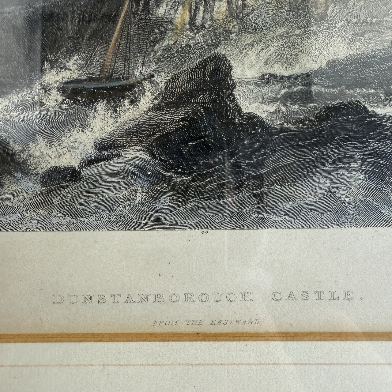 Antique Hand-Colored Lithographs Dunstanborough Castle & Tynemouth Pair Prints8