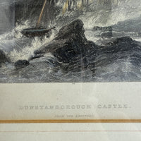 Thumbnail for Antique Hand-Colored Lithographs Dunstanborough Castle & Tynemouth Pair Prints8