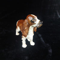 Thumbnail for Goebel Spaniel Dog Figurine Porcelain Germany Brown White 9