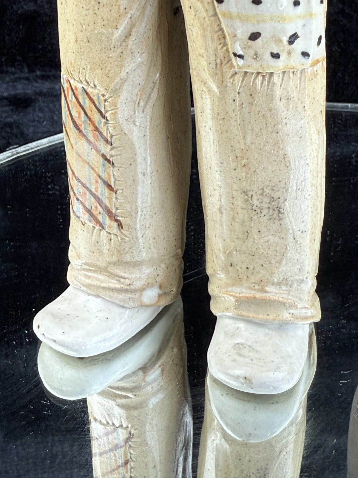 Rare Signed Art Pottery Clay Clowns Figures - Pair by JR Figurine Italy Medium d12