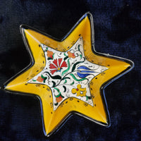 Thumbnail for Ceramic Floral Yellow Star Dish Set – Turkish Style 7-Piece Decorative Handmade16
