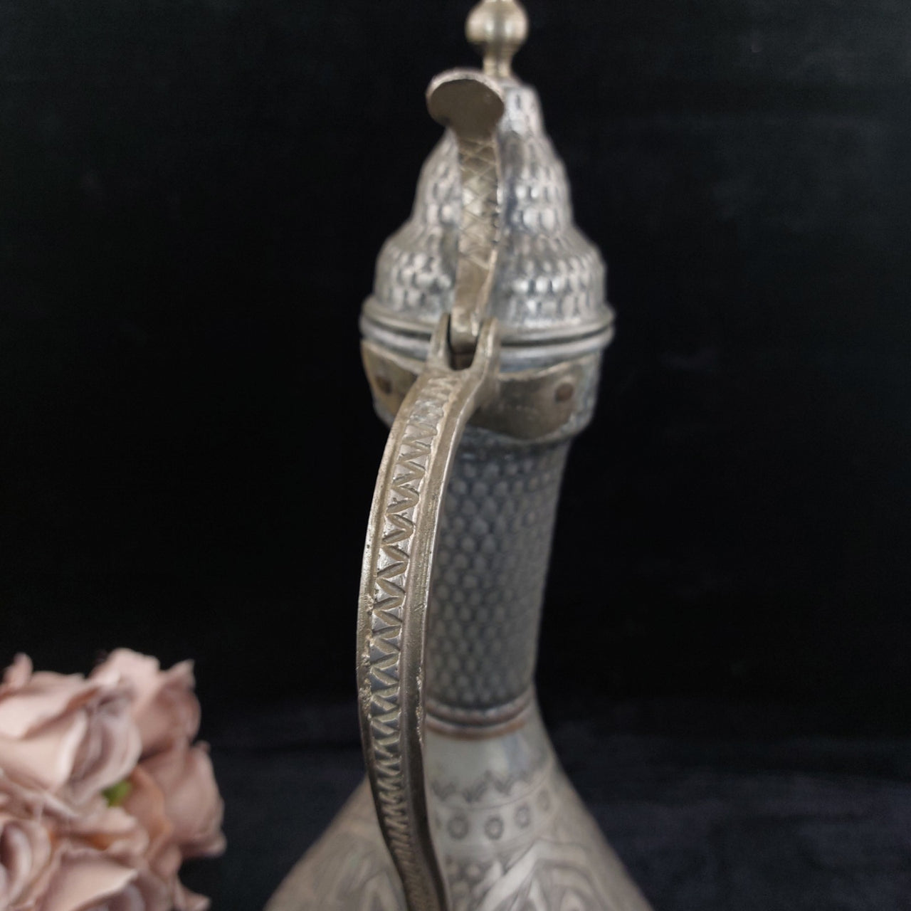 Lebanon Metal Ewer 17" Tall HandEtched Pitcher Middle Eastern beautiful vintage8