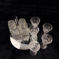 Thumbnail for Vintage Cut Crystal Glassware & Spice Jar Set Elegant Tableware 5 Glasses & Jar19