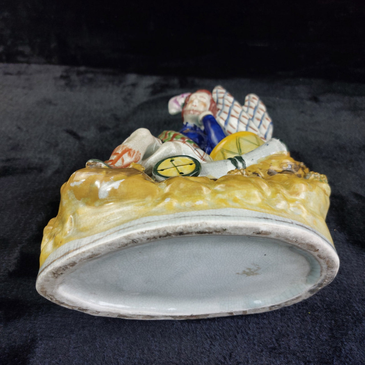 Antique Style Staffordshire 11" Pottery Figurine Sleeping Scotsman Decor11